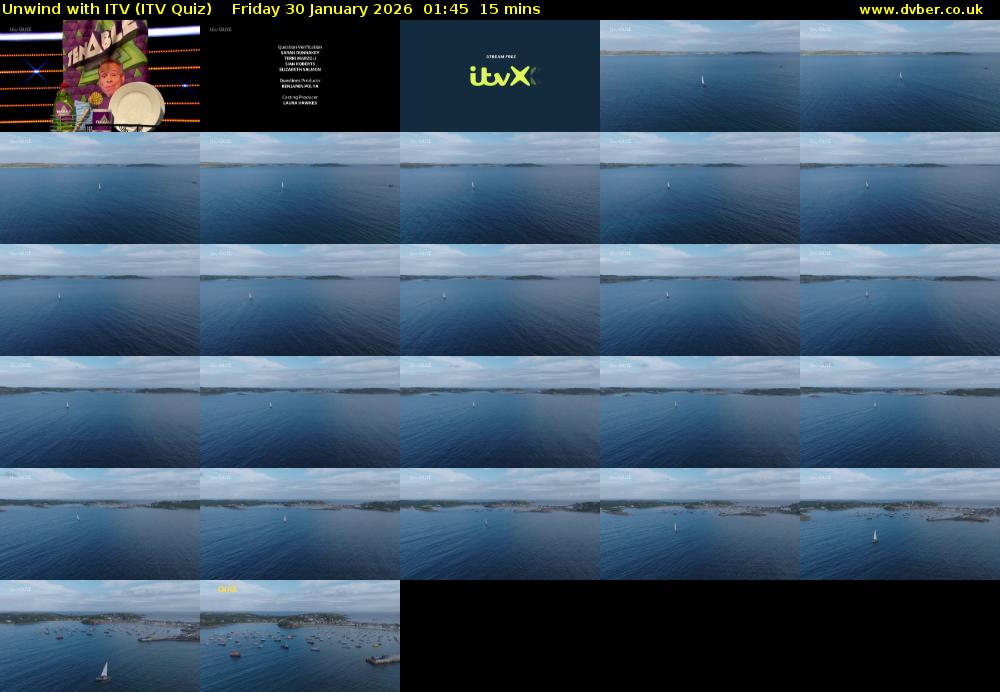 Unwind with ITV (ITV Quiz) Friday 30 January 2026 01:45 - 02:00