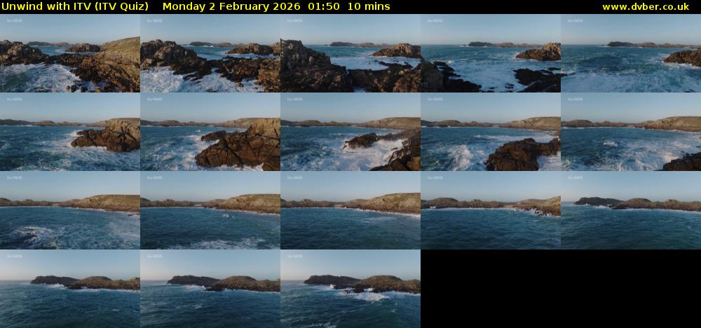 Unwind with ITV (ITV Quiz) Monday 2 February 2026 01:50 - 02:00