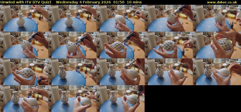 Unwind with ITV (ITV Quiz) Wednesday 4 February 2026 01:50 - 02:00