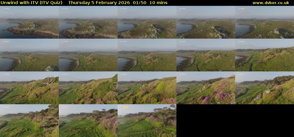 Unwind with ITV (ITV Quiz) Thursday 5 February 2026 01:50 - 02:00