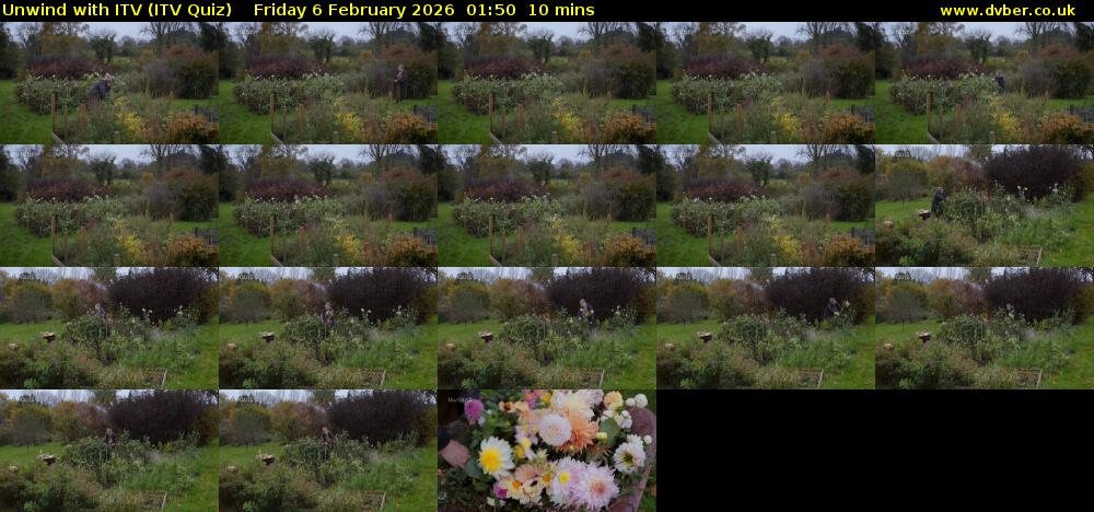 Unwind with ITV (ITV Quiz) Friday 6 February 2026 01:50 - 02:00