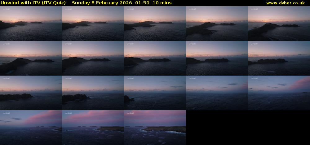 Unwind with ITV (ITV Quiz) Sunday 8 February 2026 01:50 - 02:00