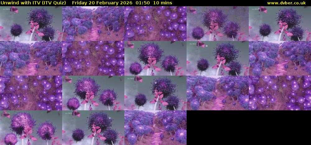 Unwind with ITV (ITV Quiz) Friday 20 February 2026 01:50 - 02:00