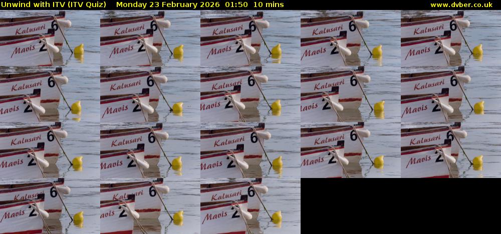 Unwind with ITV (ITV Quiz) Monday 23 February 2026 01:50 - 02:00
