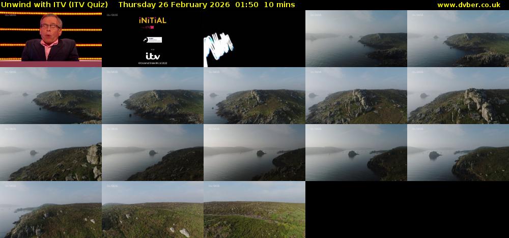 Unwind with ITV (ITV Quiz) Thursday 26 February 2026 01:50 - 02:00