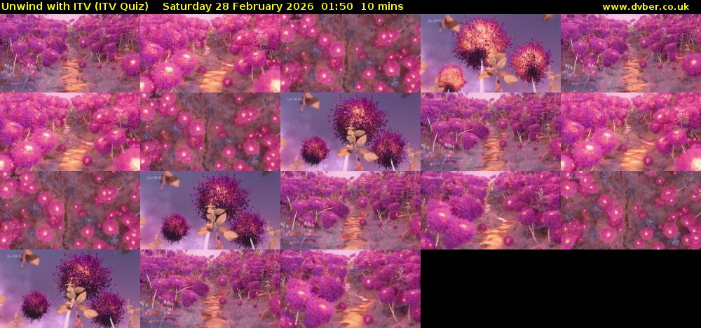Unwind with ITV (ITV Quiz) Saturday 28 February 2026 01:50 - 02:00