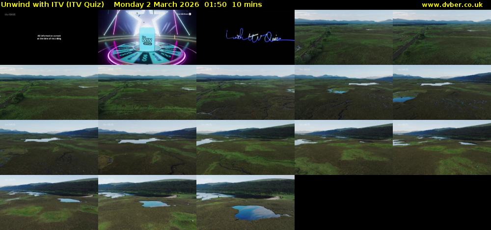 Unwind with ITV (ITV Quiz) Monday 2 March 2026 01:50 - 02:00