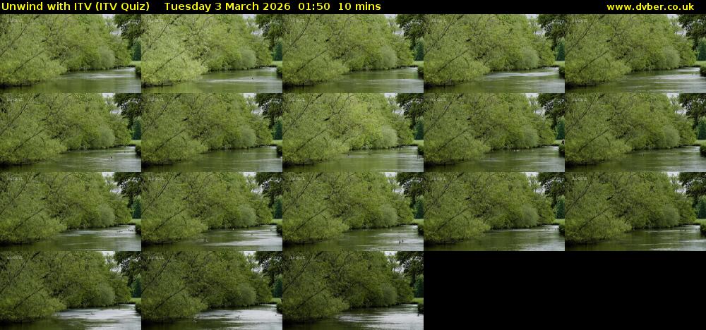 Unwind with ITV (ITV Quiz) Tuesday 3 March 2026 01:50 - 02:00