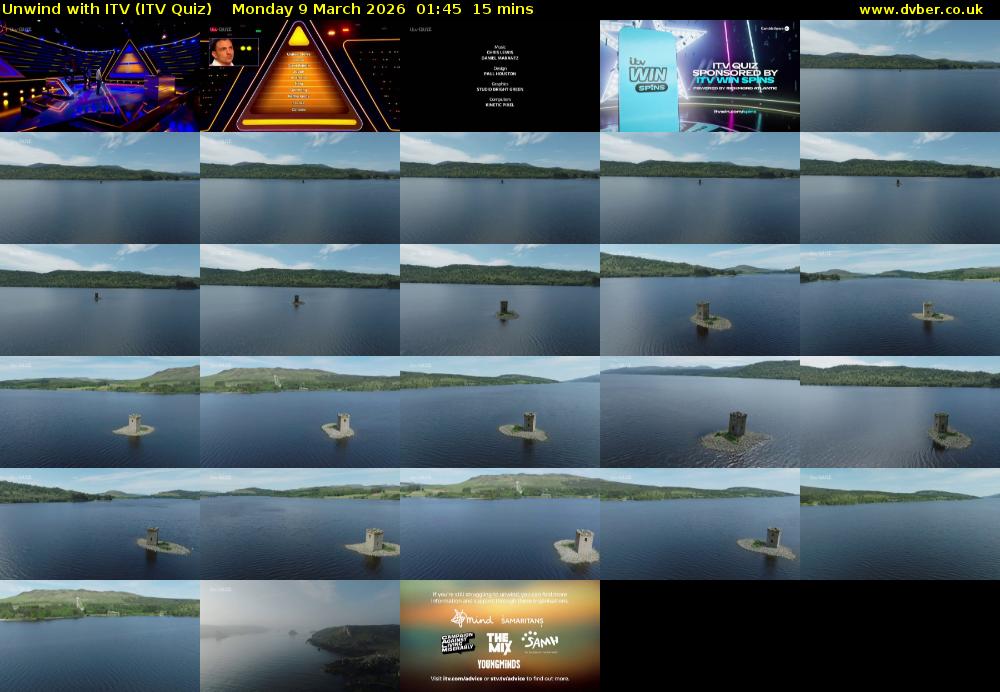 Unwind with ITV (ITV Quiz) Monday 9 March 2026 01:45 - 02:00