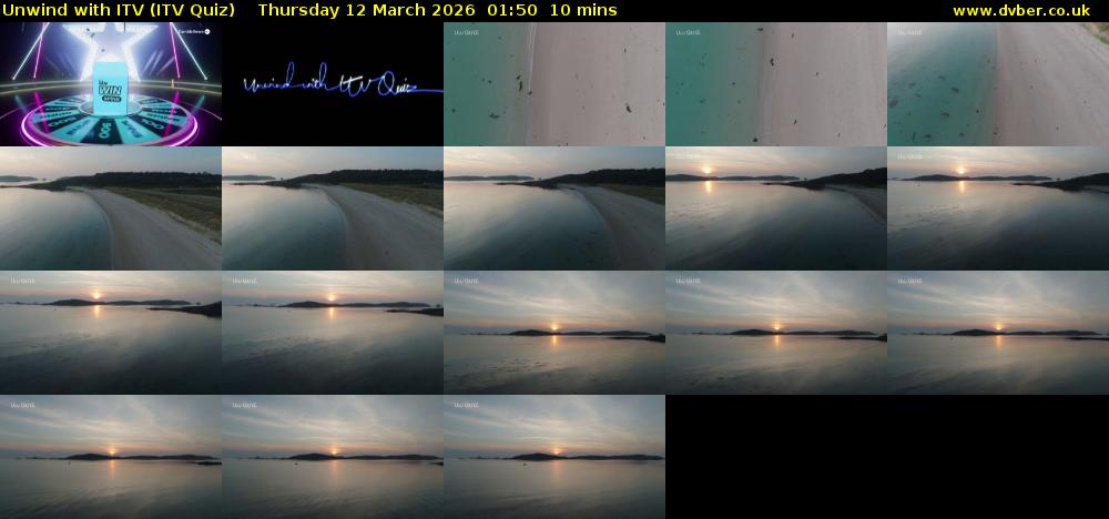 Unwind with ITV (ITV Quiz) Thursday 12 March 2026 01:50 - 02:00