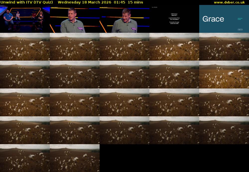 Unwind with ITV (ITV Quiz) Wednesday 18 March 2026 01:45 - 02:00