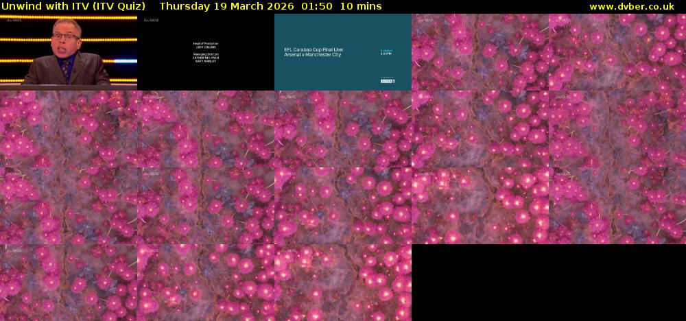 Unwind with ITV (ITV Quiz) Thursday 19 March 2026 01:50 - 02:00