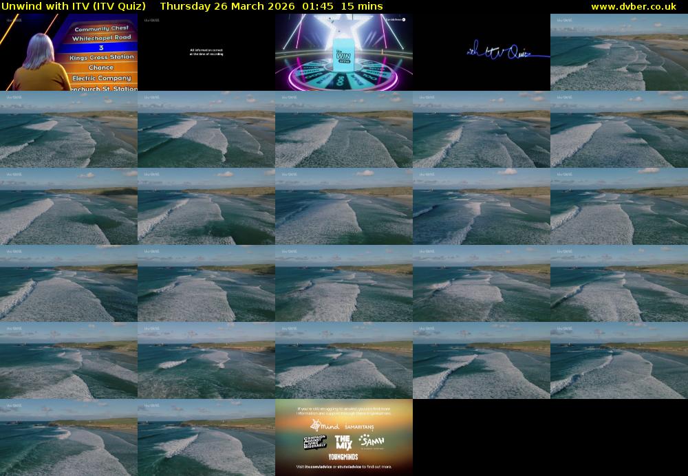 Unwind with ITV (ITV Quiz) Thursday 26 March 2026 01:45 - 02:00