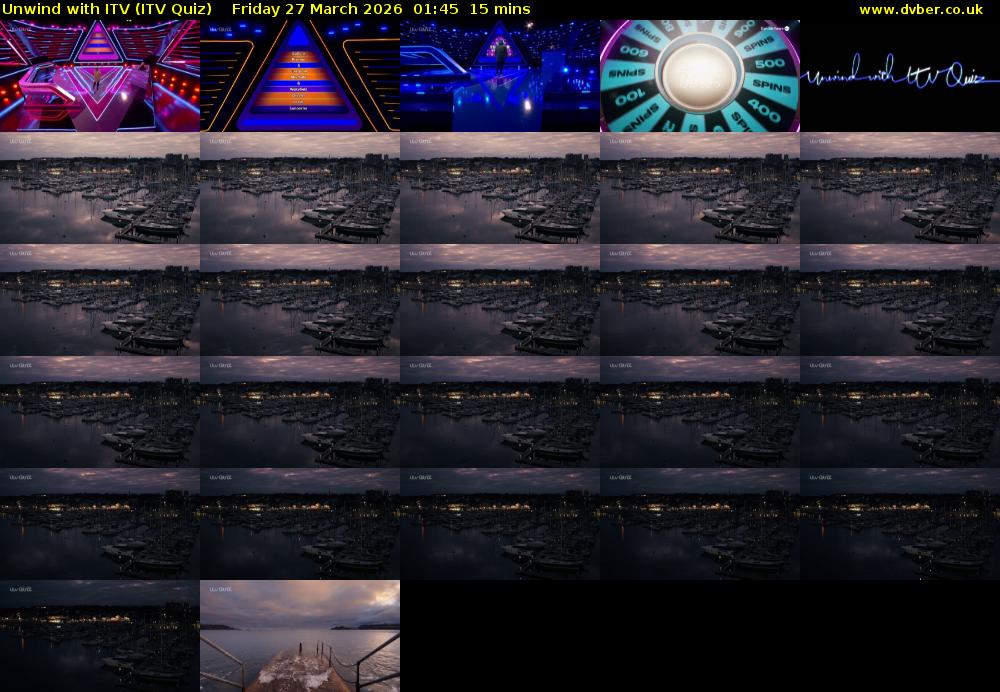 Unwind with ITV (ITV Quiz) Friday 27 March 2026 01:45 - 02:00