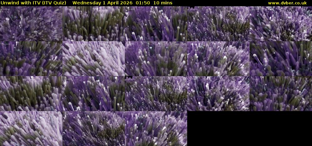 Unwind with ITV (ITV Quiz) Wednesday 1 April 2026 01:50 - 02:00