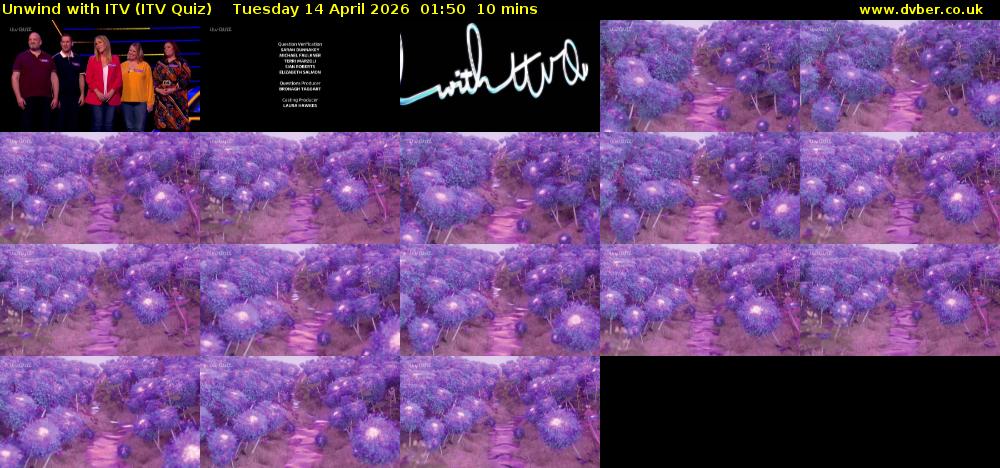 Unwind with ITV (ITV Quiz) Tuesday 14 April 2026 01:50 - 02:00