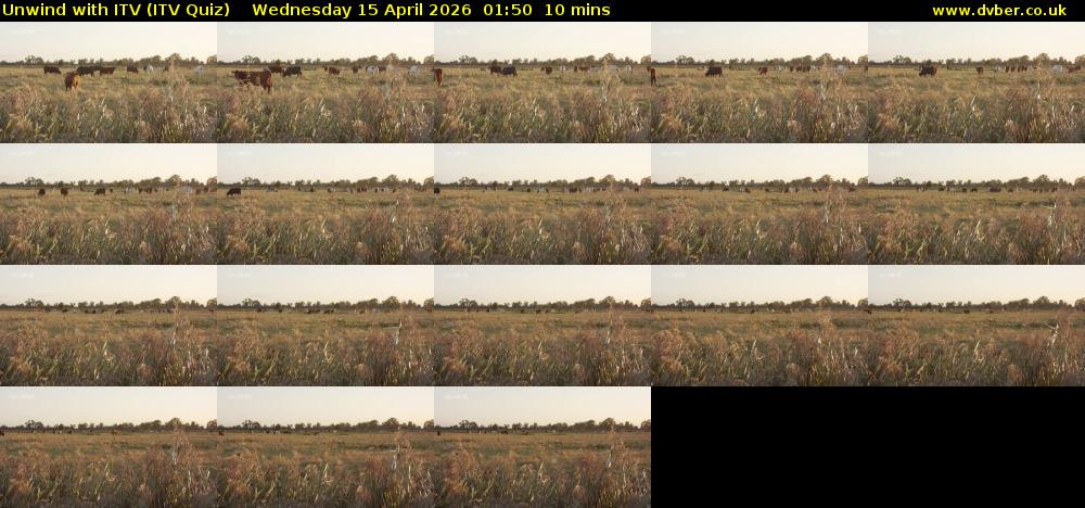 Unwind with ITV (ITV Quiz) Wednesday 15 April 2026 01:50 - 02:00