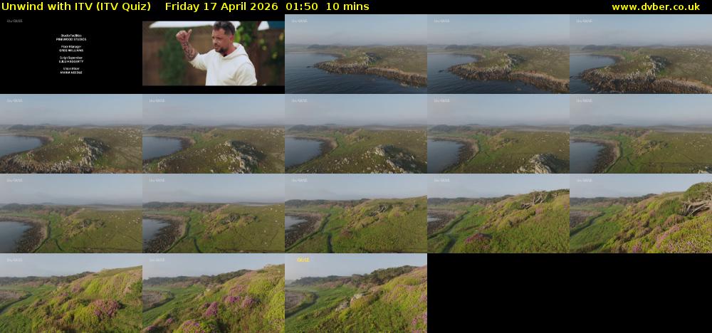 Unwind with ITV (ITV Quiz) Friday 17 April 2026 01:50 - 02:00