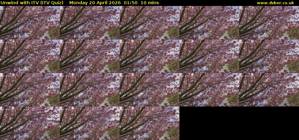 Unwind with ITV (ITV Quiz) Monday 20 April 2026 01:50 - 02:00