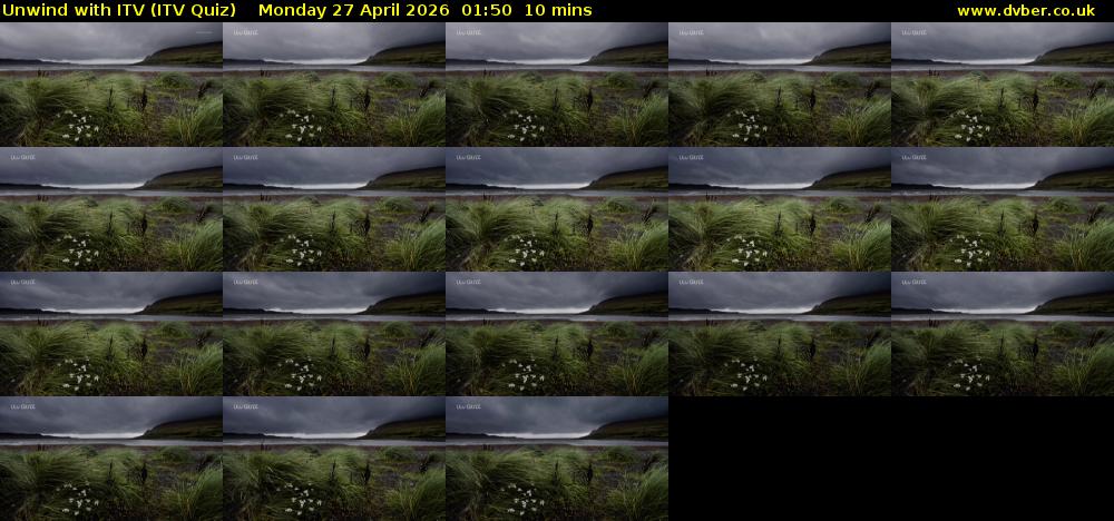 Unwind with ITV (ITV Quiz) Monday 27 April 2026 01:50 - 02:00
