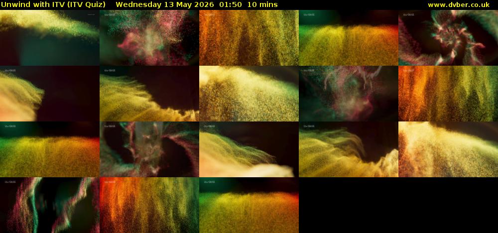 Unwind with ITV (ITV Quiz) Wednesday 13 May 2026 01:50 - 02:00