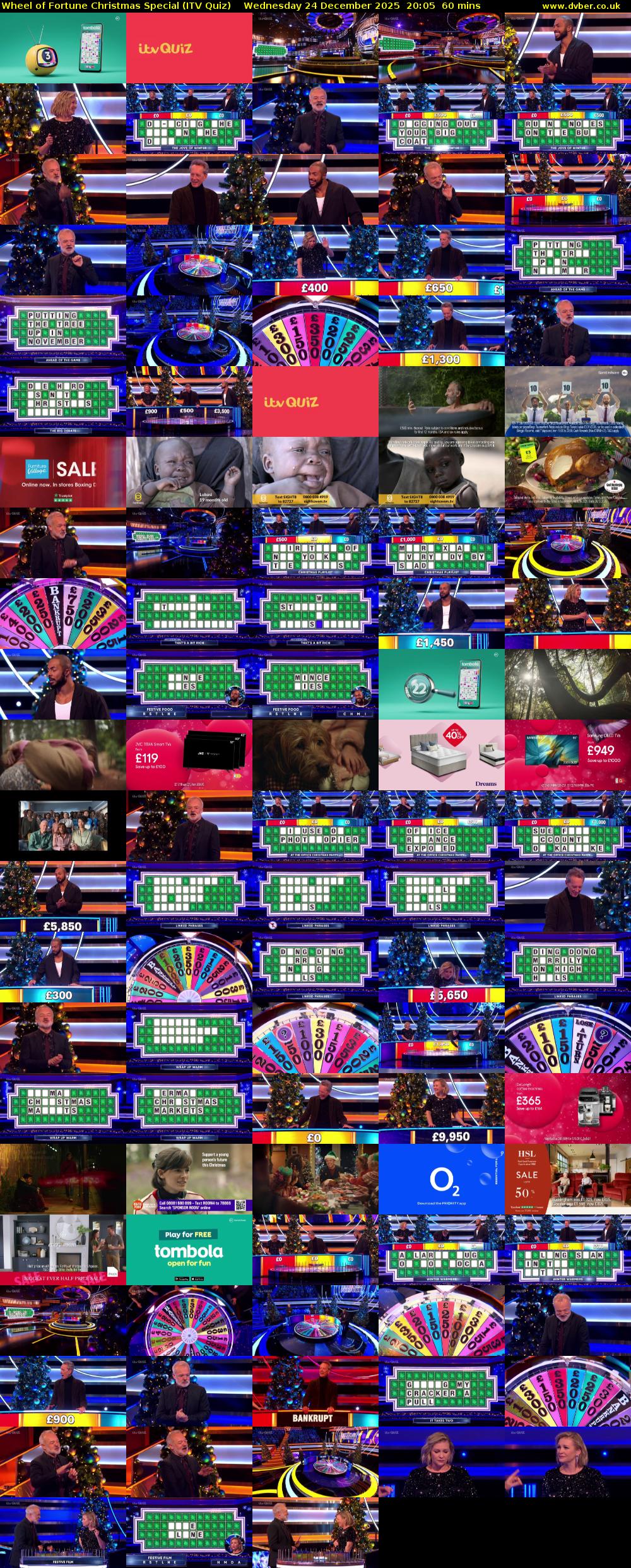 Wheel of Fortune Christmas Special (ITV Quiz) Wednesday 24 December 2025 20:05 - 21:05