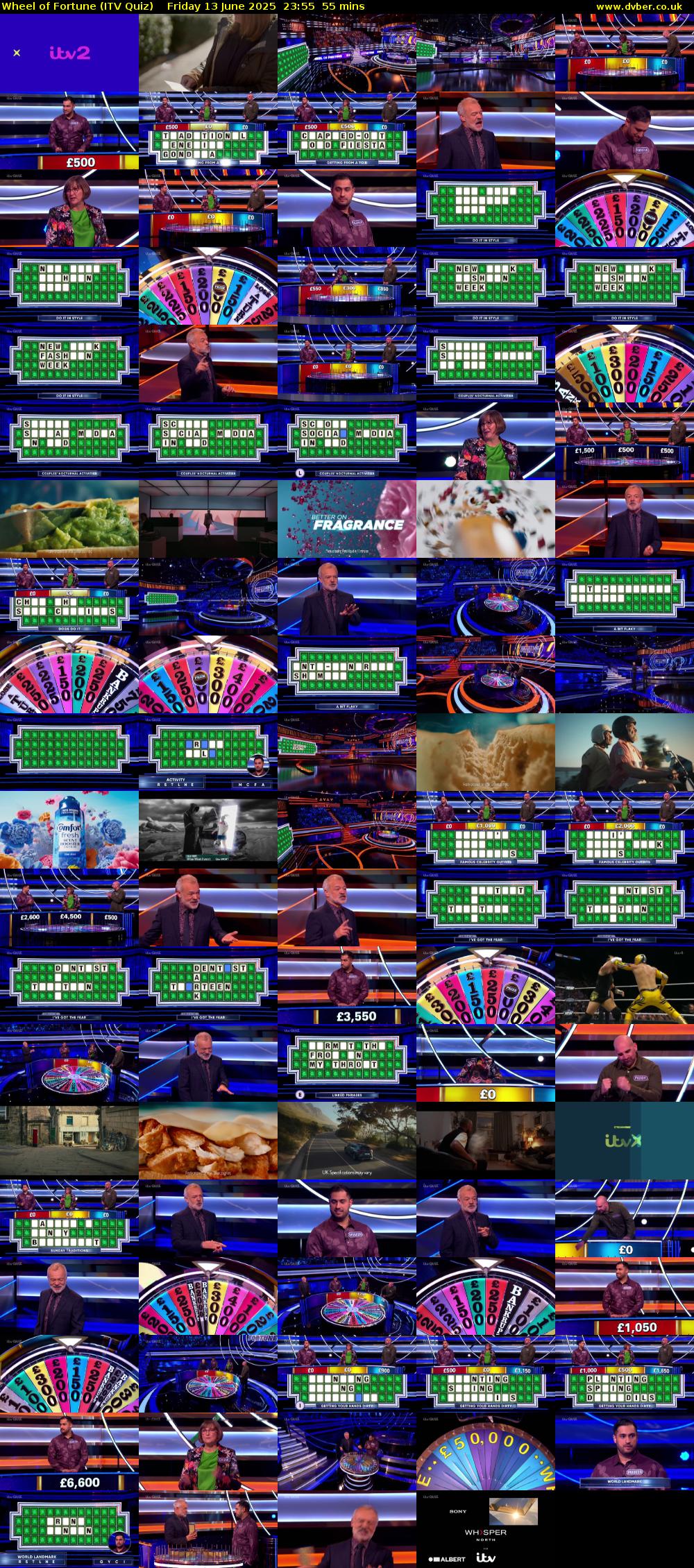 Wheel of Fortune (ITV Quiz) Friday 13 June 2025 23:55 - 00:50