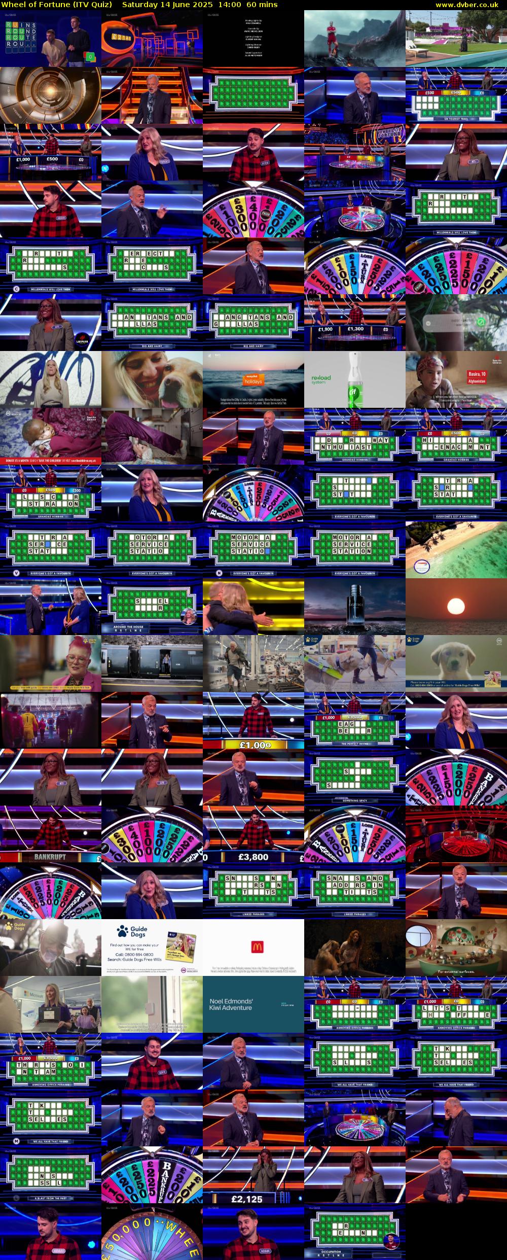 Wheel of Fortune (ITV Quiz) Saturday 14 June 2025 14:00 - 15:00