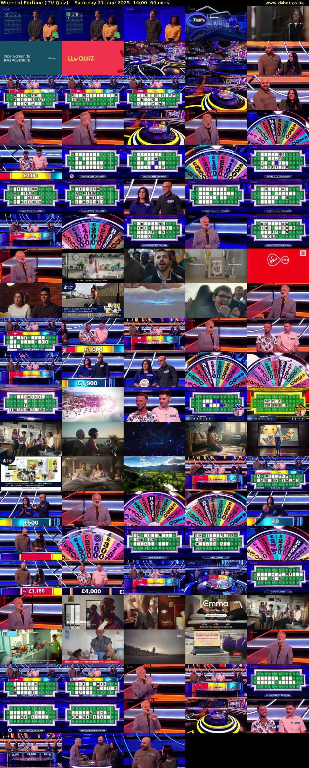 Wheel of Fortune (ITV Quiz) Saturday 21 June 2025 14:00 - 15:00