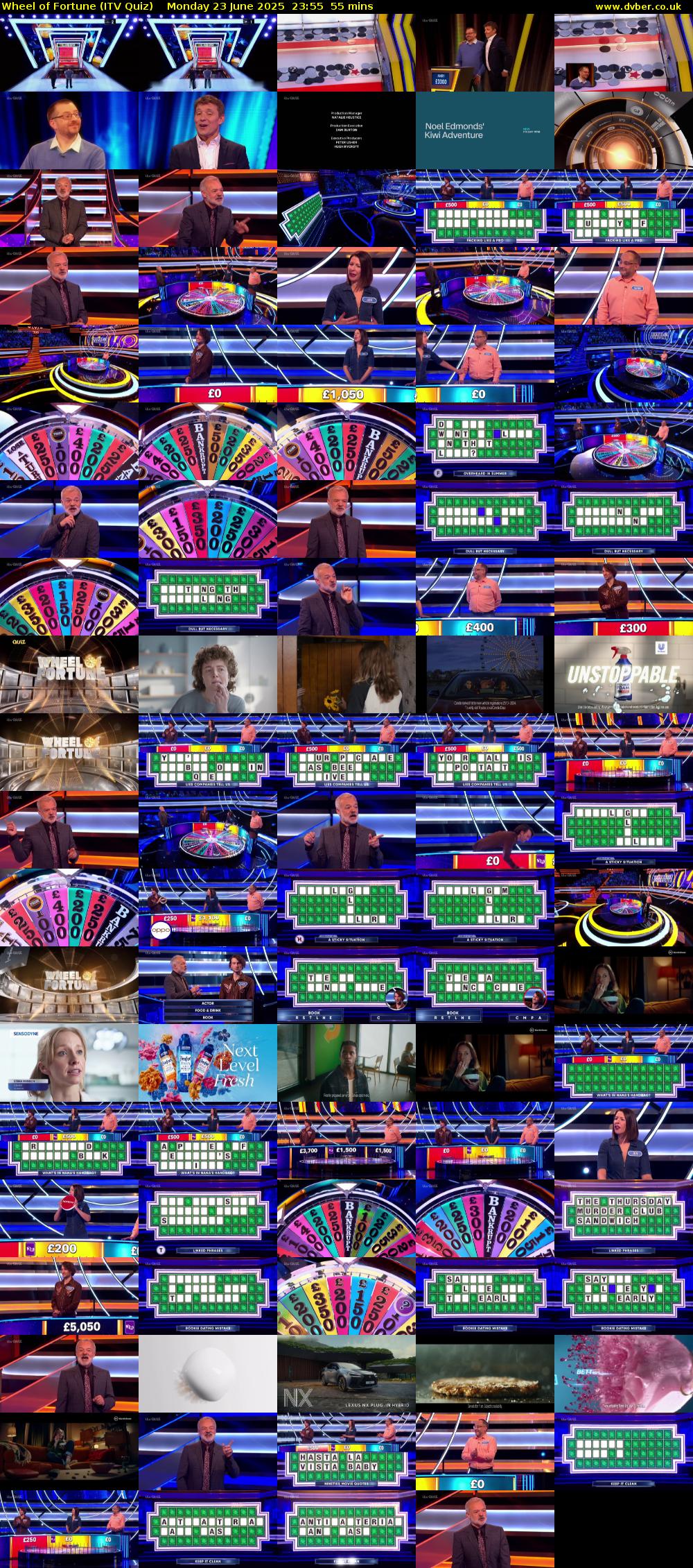 Wheel of Fortune (ITV Quiz) Monday 23 June 2025 23:55 - 00:50