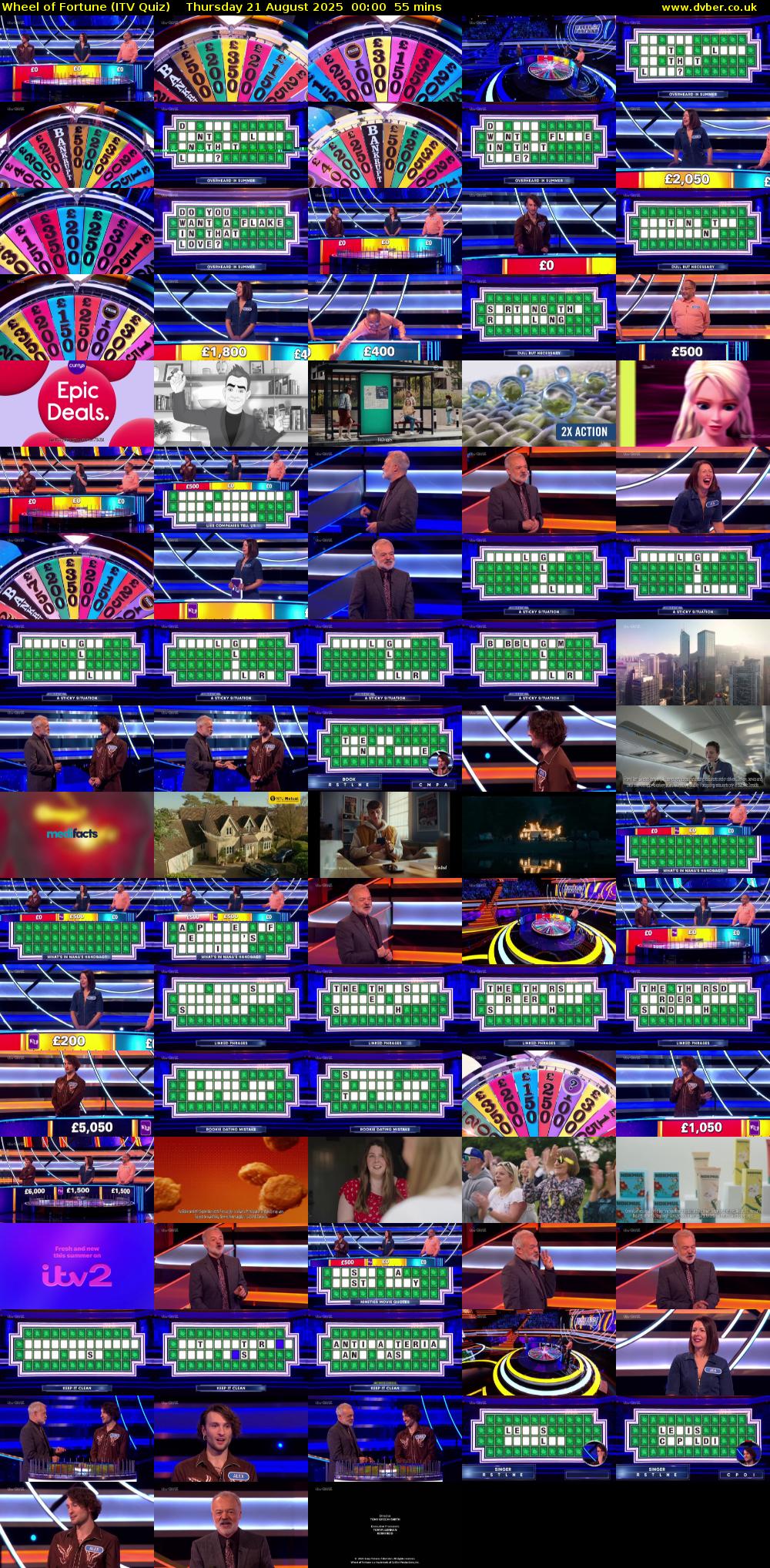 Wheel of Fortune (ITV Quiz) Thursday 21 August 2025 00:00 - 00:55