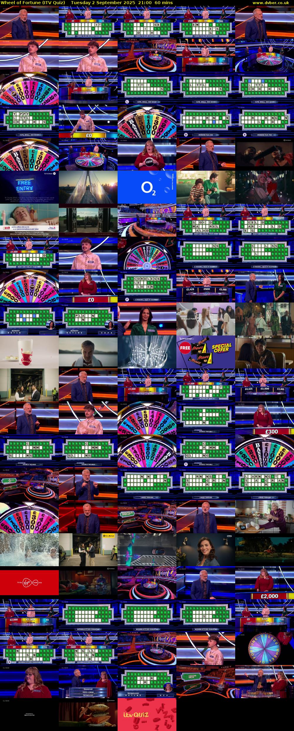Wheel of Fortune (ITV Quiz) Tuesday 2 September 2025 21:00 - 22:00