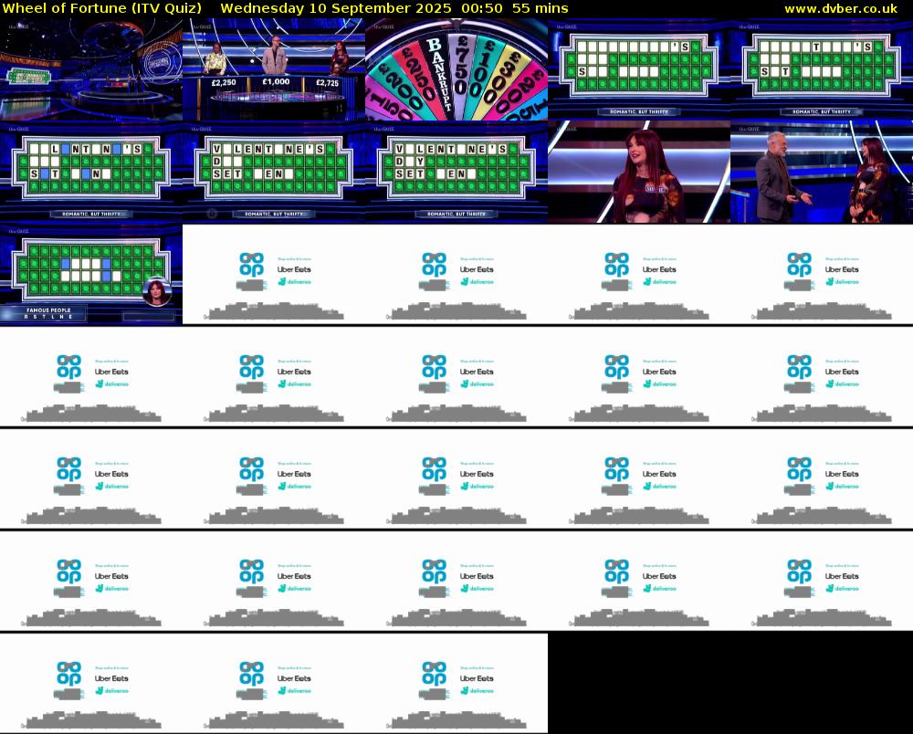 Wheel of Fortune (ITV Quiz) Wednesday 10 September 2025 00:50 - 01:45