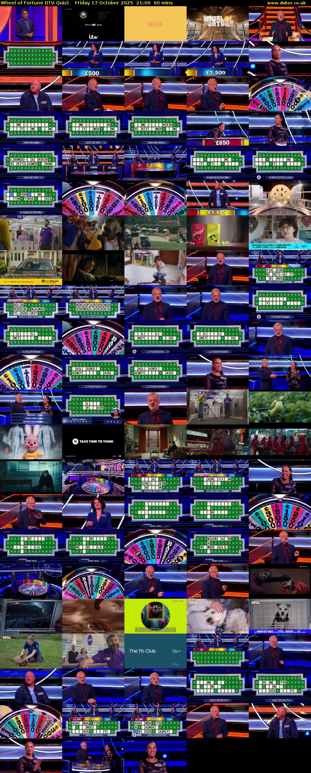 Wheel of Fortune (ITV Quiz) Friday 17 October 2025 21:00 - 22:00