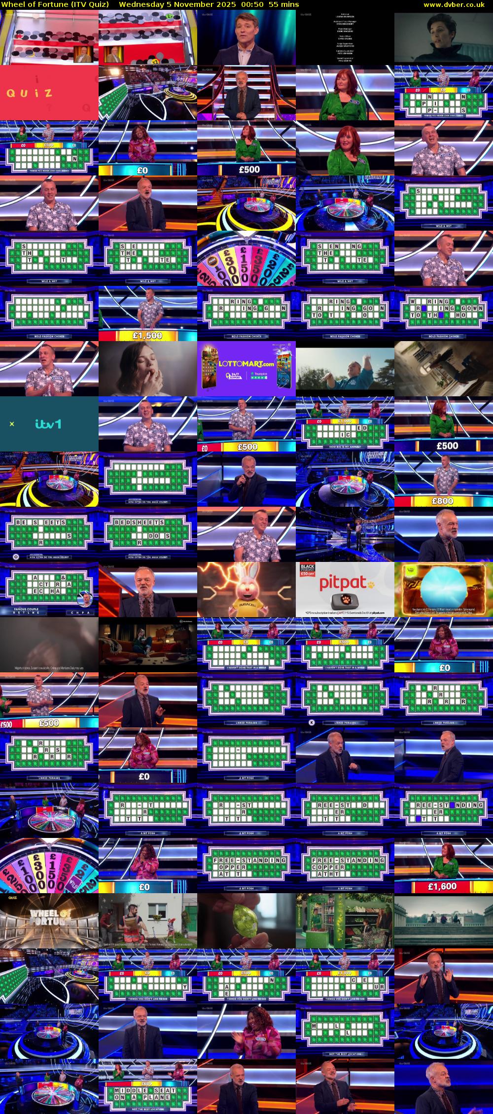 Wheel of Fortune (ITV Quiz) Wednesday 5 November 2025 00:50 - 01:45