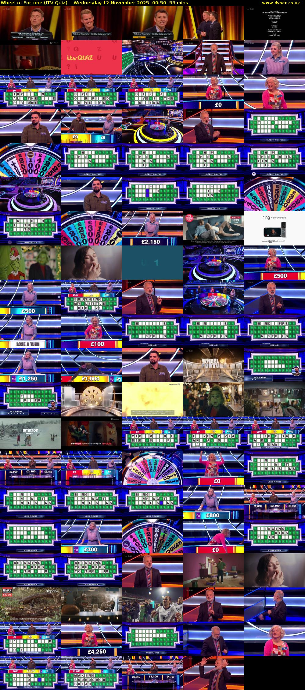 Wheel of Fortune (ITV Quiz) Wednesday 12 November 2025 00:50 - 01:45