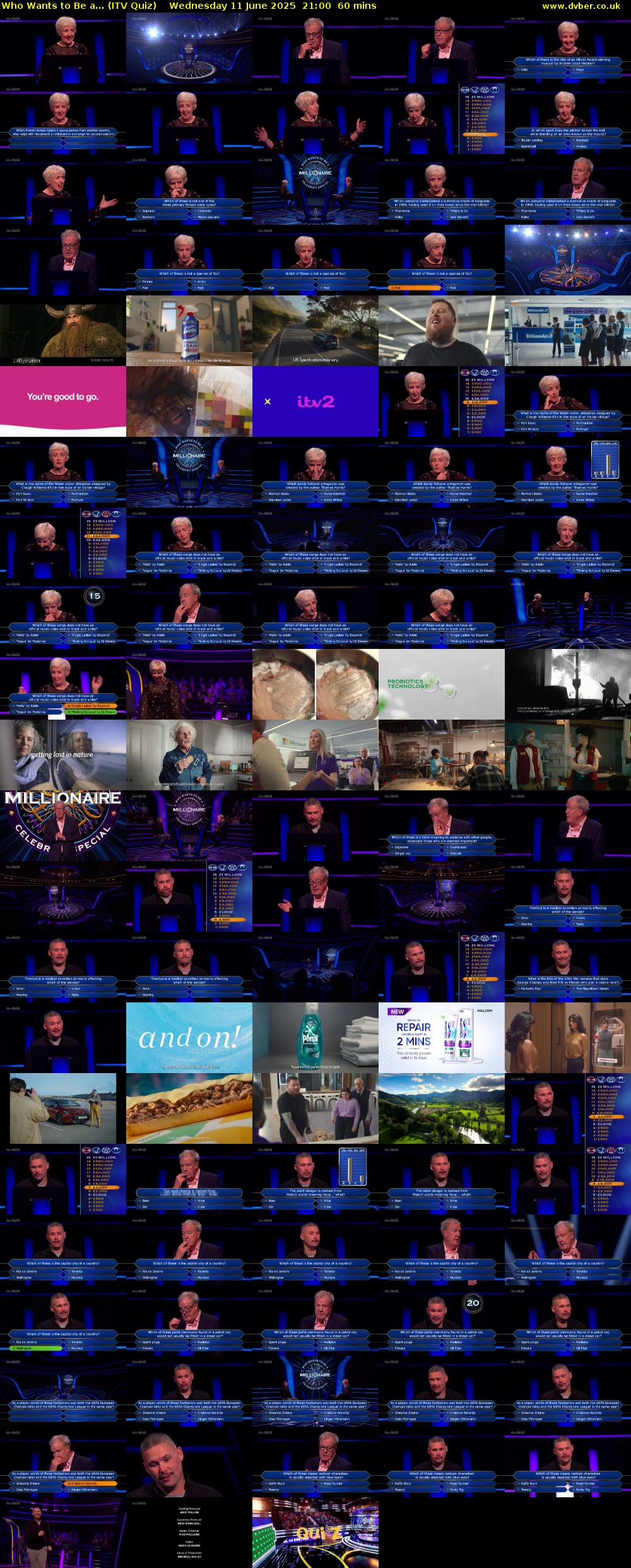 Who Wants to Be a... (ITV Quiz) Wednesday 11 June 2025 21:00 - 22:00