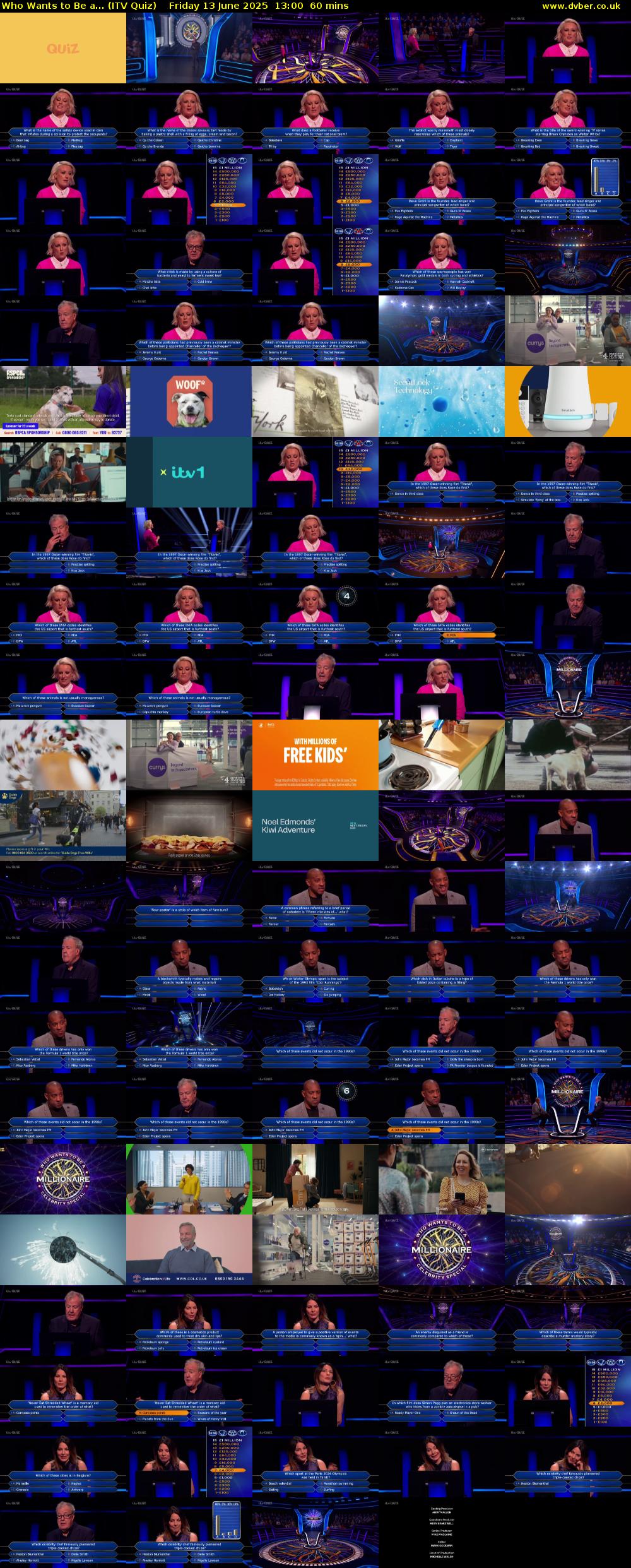 Who Wants to Be a... (ITV Quiz) Friday 13 June 2025 13:00 - 14:00