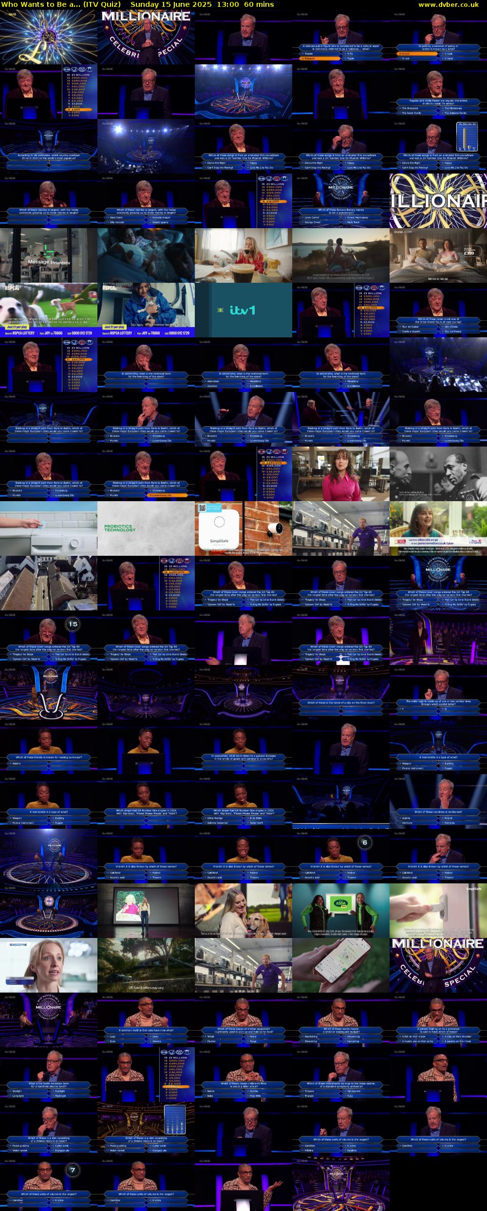 Who Wants to Be a... (ITV Quiz) Sunday 15 June 2025 13:00 - 14:00