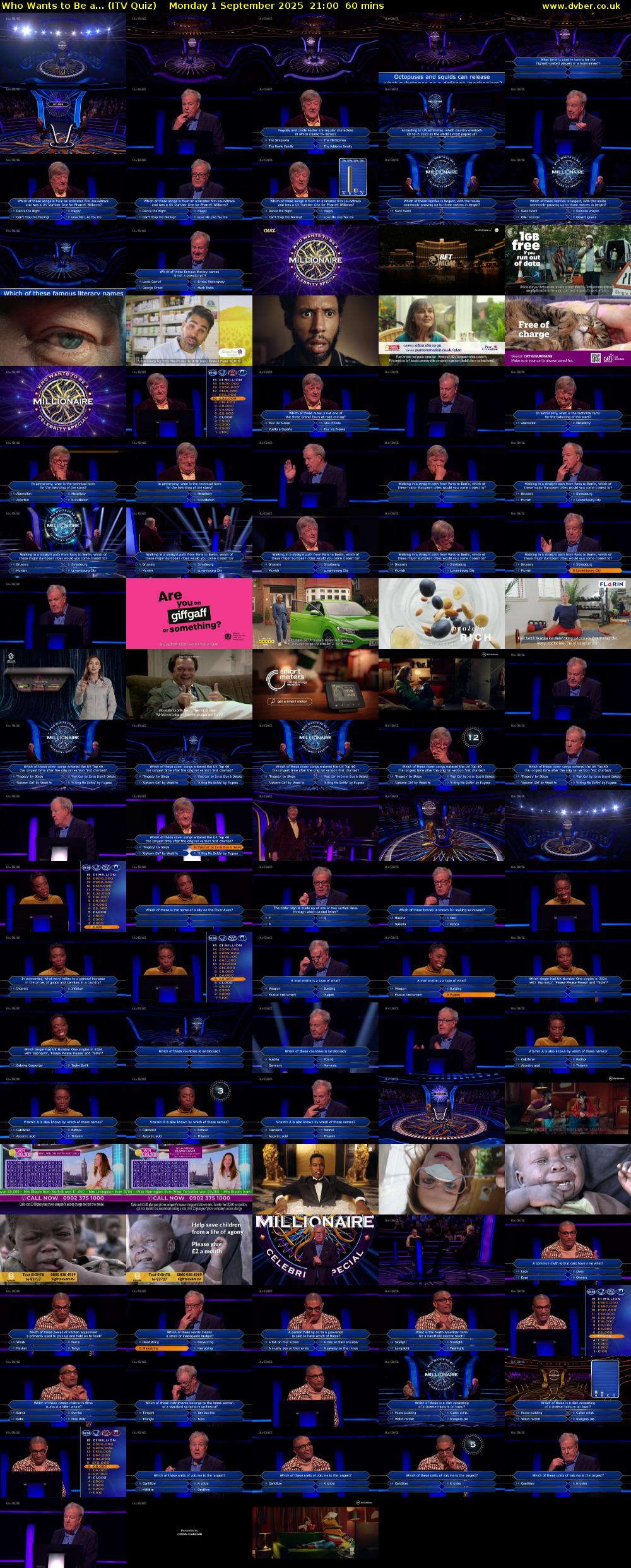 Who Wants to Be a... (ITV Quiz) Monday 1 September 2025 21:00 - 22:00