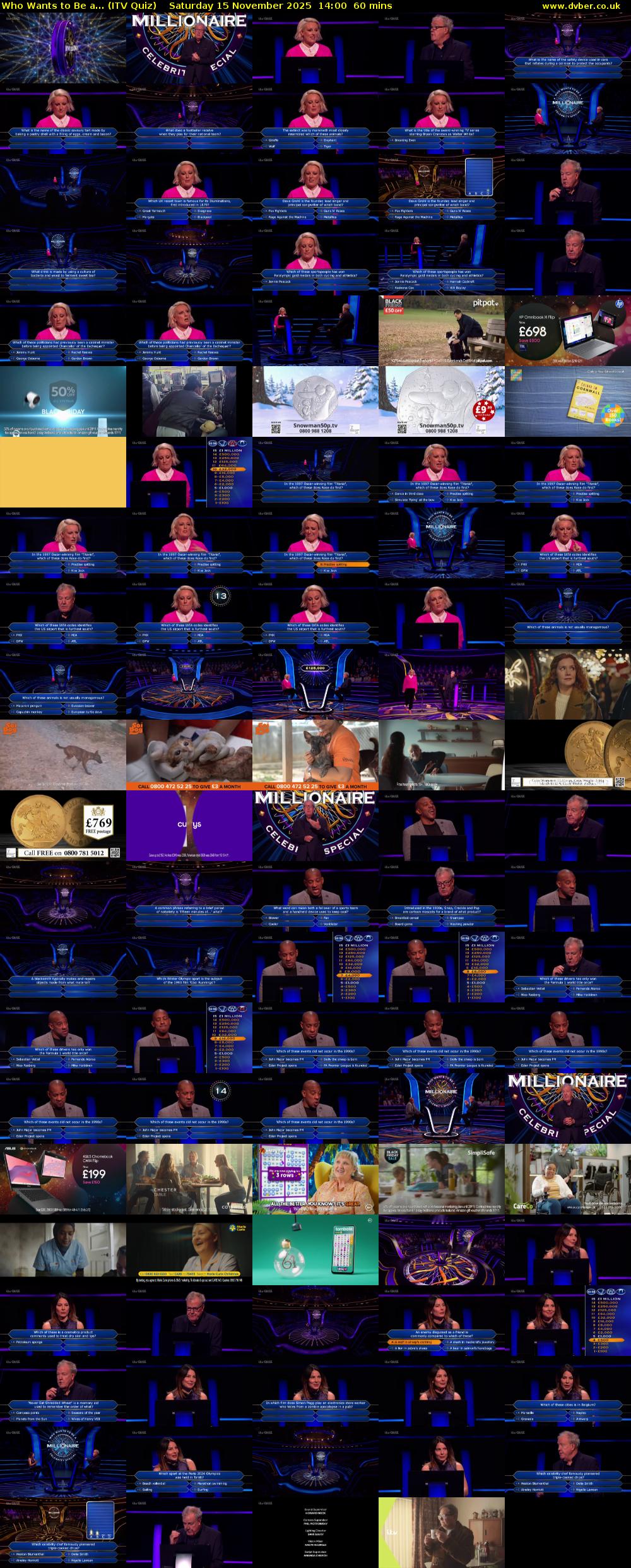 Who Wants to Be a... (ITV Quiz) Saturday 15 November 2025 14:00 - 15:00