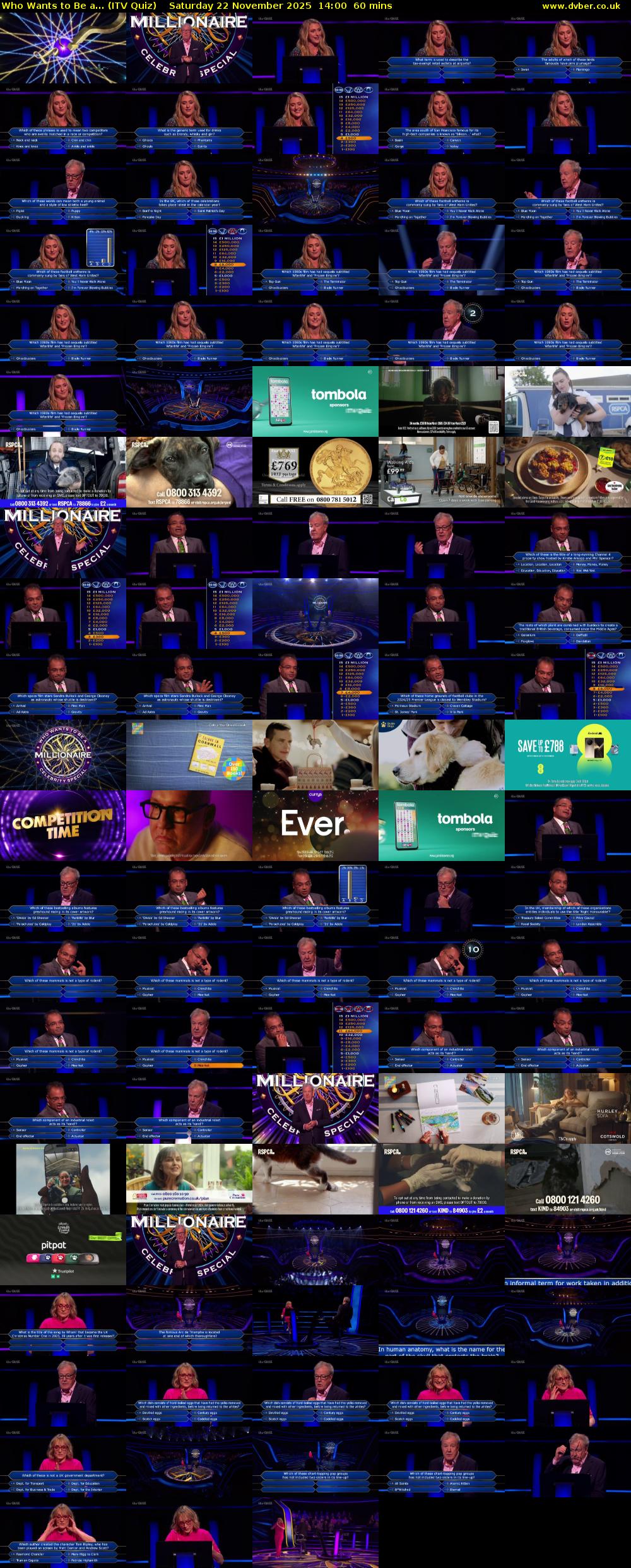 Who Wants to Be a... (ITV Quiz) Saturday 22 November 2025 14:00 - 15:00