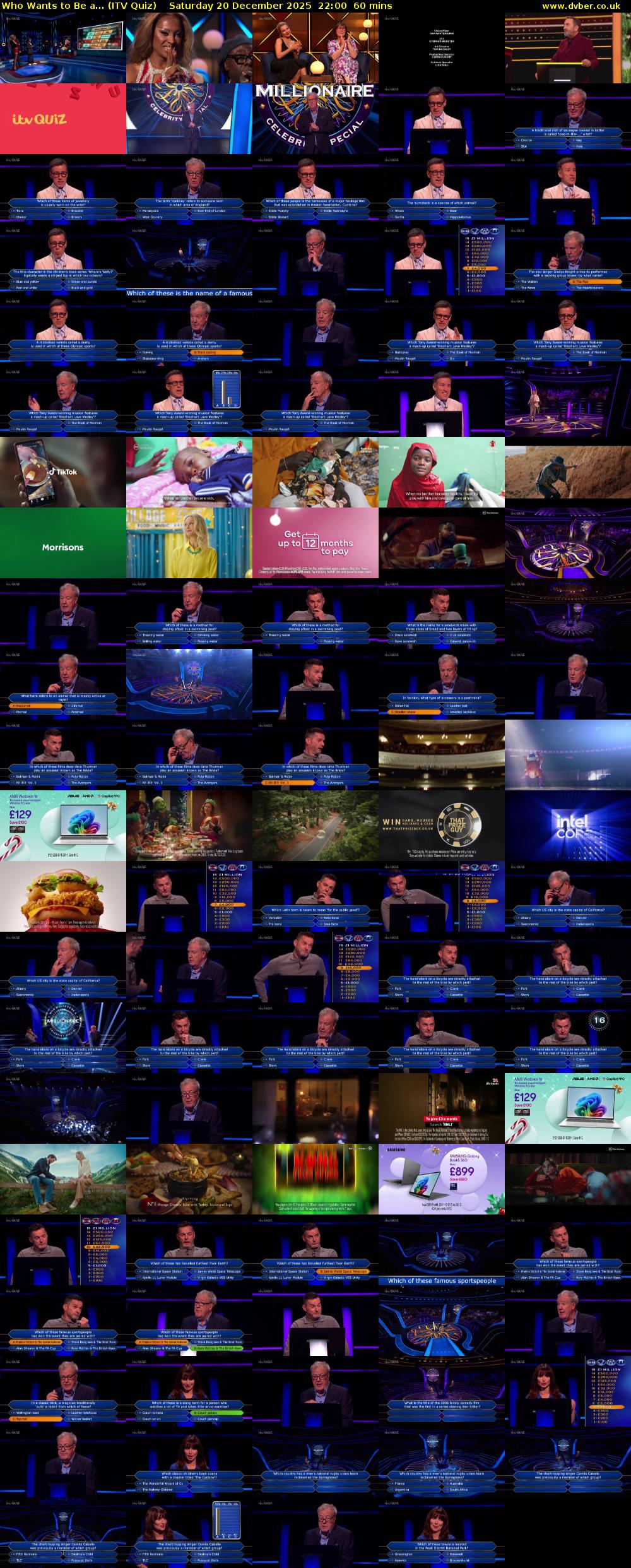 Who Wants to Be a... (ITV Quiz) Saturday 20 December 2025 22:00 - 23:00