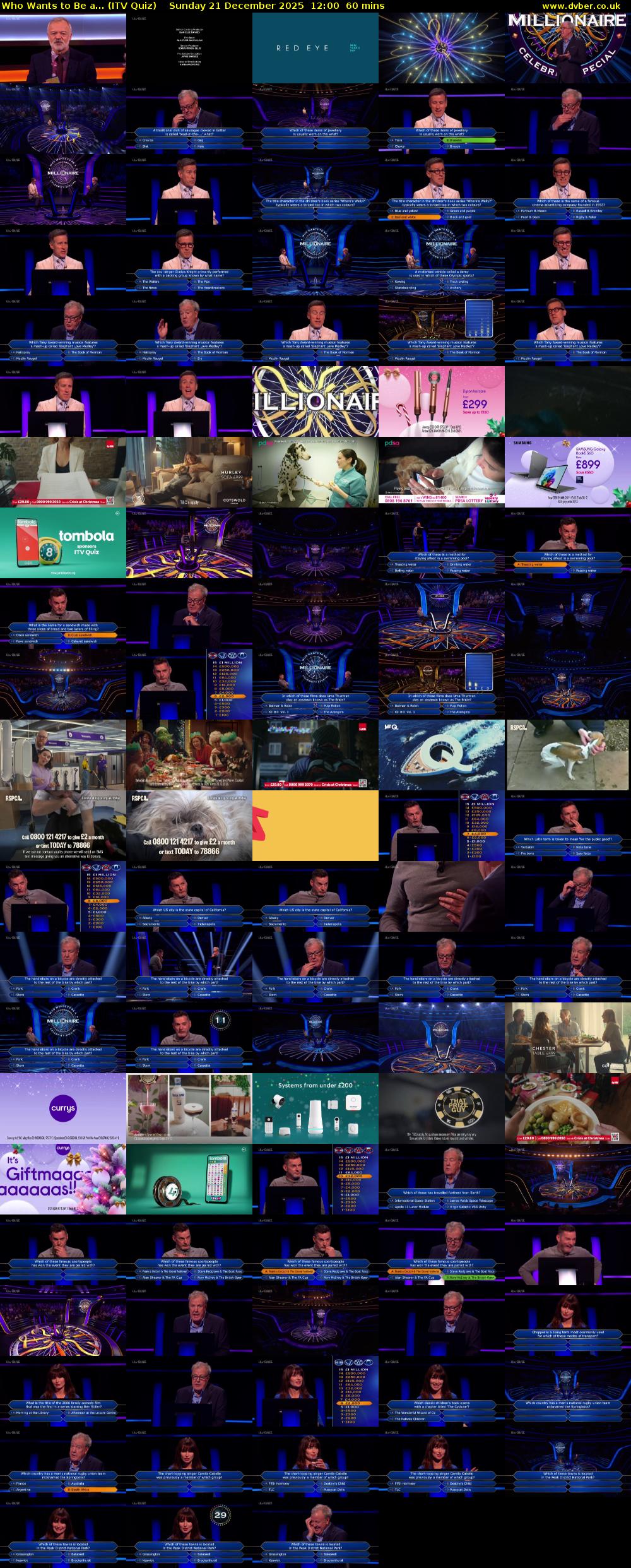 Who Wants to Be a... (ITV Quiz) Sunday 21 December 2025 12:00 - 13:00
