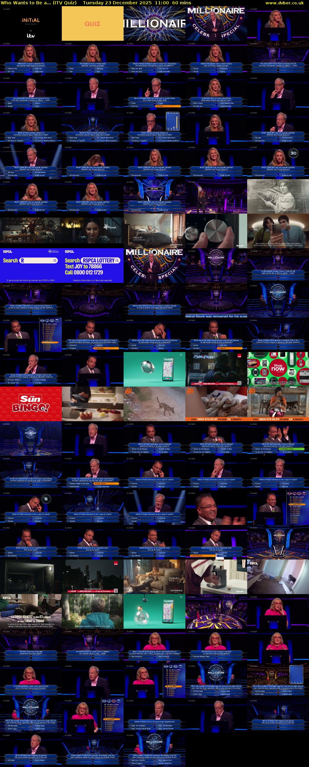 Who Wants to Be a... (ITV Quiz) Tuesday 23 December 2025 11:00 - 12:00