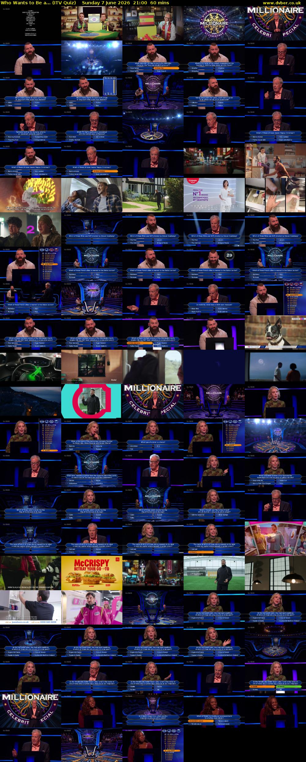Who Wants to Be a... (ITV Quiz) Sunday 7 June 2026 21:00 - 22:00