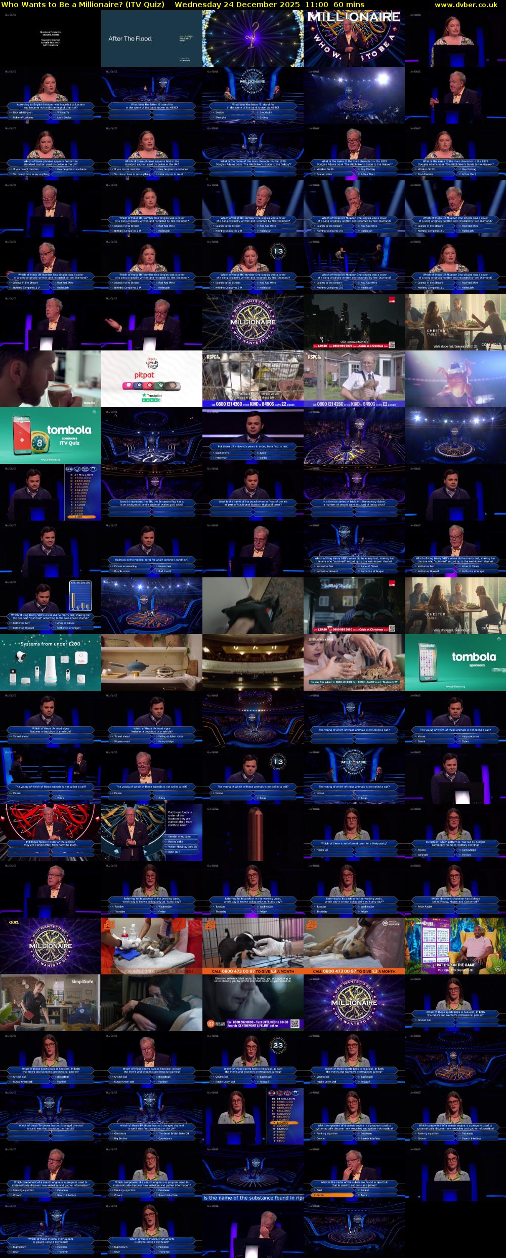 Who Wants to Be a Millionaire? (ITV Quiz) Wednesday 24 December 2025 11:00 - 12:00