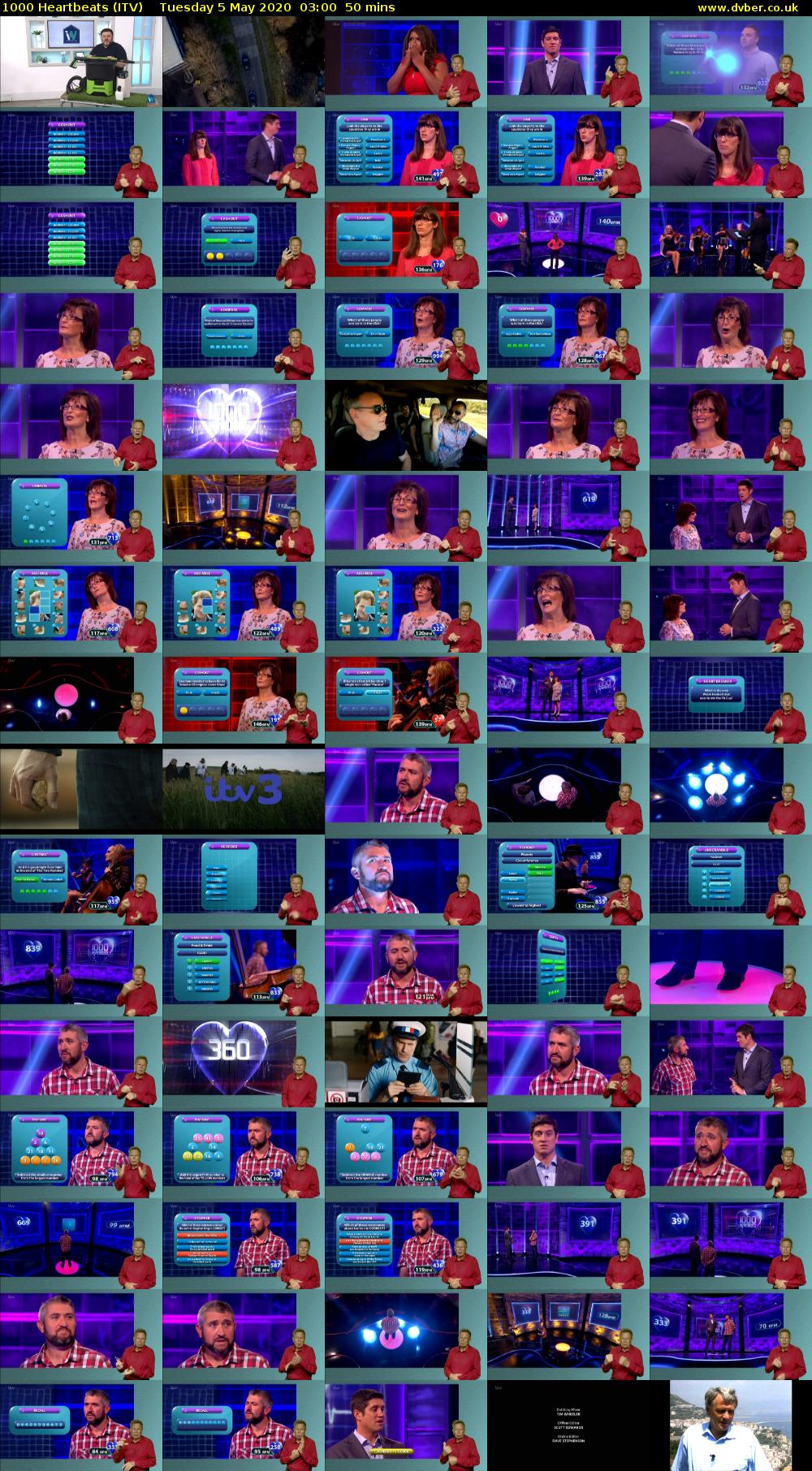 1000 Heartbeats (ITV) Tuesday 5 May 2020 03:00 - 03:50