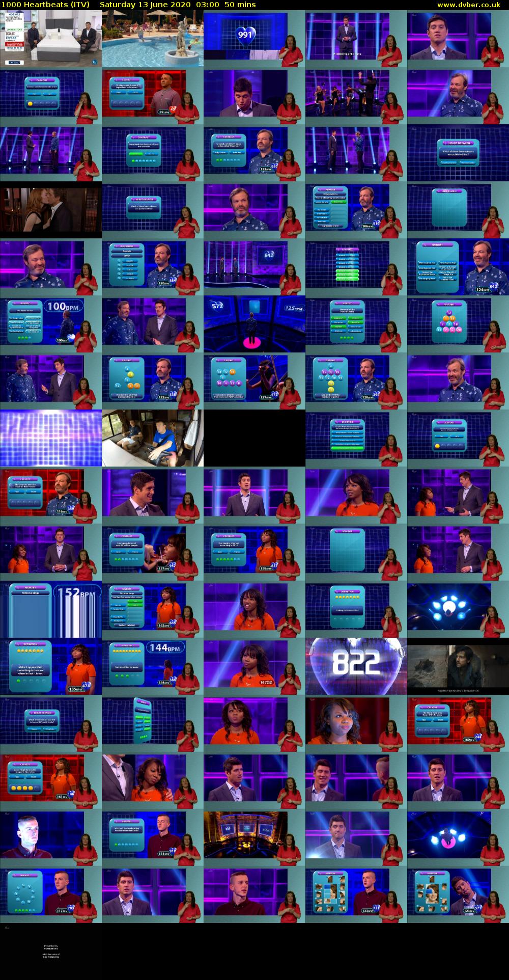 1000 Heartbeats (ITV) Saturday 13 June 2020 03:00 - 03:50