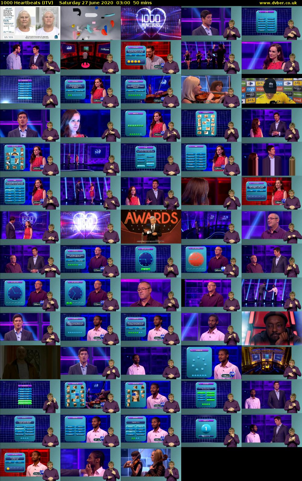 1000 Heartbeats (ITV) Saturday 27 June 2020 03:00 - 03:50